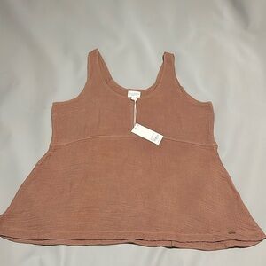 Women’s Cozy Earth Boardwalk Breeze Tank Top NWT Size XL Clay Color